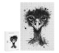 300 PCS Jigsaw Puzzles for Teenagerss Ostrich Watercolor Jigsaws for Adults Hands-on Game Presents for Women Help The Brain Exercise 300 PCS