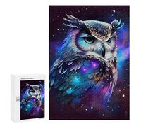 300 PCS Jigsaw Puzzles for Teenagerss OWL with Galaxy Theme Puzzles for Adults Brain Teaser Game Analysis And Logic Christmas Birthday Gifts 300 PCS
