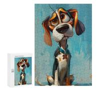 300 PCS Jigsaw Puzzles for Teenagerss Painted Pooch Portrait Jigsaw Puzzle Toy Wall Decor Difficult Hard Unique Birthday And Xmas Gifts 300 PCS