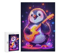 300 PCS Jigsaw Puzzles for Teenagerss Penguin Guitarist Jigsaw for Adults Hands-on Game Difficult Hard Unique Birthday And Gifts 300 PCS