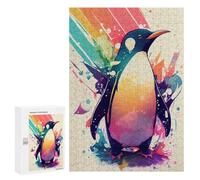300 PCS Jigsaw Puzzles for Teenagerss Penguin Rainbow Jigsaw for Adults Hands-on Game Difficult Hard Unique Birthday And Gifts 300 PCS