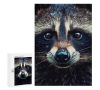 300 PCS Jigsaw Puzzles for Teenagerss Raccoon Closeup Face Adult Jigsaw Toy Wall Decor Precision Cutting Unique Birthday And Gifts 300 PCS