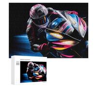 300 PCS Jigsaw Puzzles for Teenagerss Racing Motorcycle Speed Art -1 Jigsaw Puzzle Toy Wall Decor Difficult Hard Unique Birthday And Xmas Gifts 300 PCS