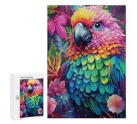 300 PCS Jigsaw Puzzles for Teenagerss Rainbow Parrot in Paradise Jigsaw Puzzle Toy Wall Decor Difficult Hard Unique Birthday And Xmas Gifts 300 PCS