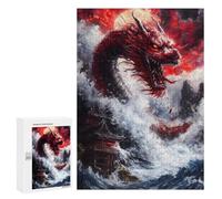 300 PCS Jigsaw Puzzles for Teenagerss Red Dragon Rising Adult Jigsaw Toy Wall Decor Precision Cutting Unique Birthday And Gifts 300 PCS