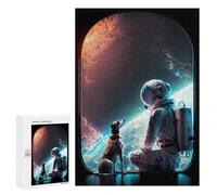 300 PCS Jigsaw Puzzles for Teenagerss Space Station Friendship Puzzles for Adults Brain Teaser Game Analysis And Logic Christmas Birthday Gifts 300 PCS