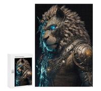 300 PCS Jigsaw Puzzles for Teenagerss Steampunk Lion Armor Jigsaws for Adults Relax Games Wall Decoration Help The Brain Exercise 300 PCS