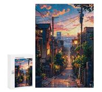 300 PCS Jigsaw Puzzles for Teenagerss Sunset City Jigsaw for Adults Hands-on Game Difficult Hard Unique Birthday And Gifts 300 PCS