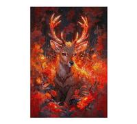 300 PCS Jigsaw Puzzles for Teenagerss The Curious Deer Teenagers Puzzles Brain Teaser Game Birthday Present Fun Activities at Home 300 PCS