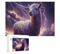 300 PCS Jigsaw Puzzles for Teenagerss Thundering Llama Nature's Majesty Unleashed! Jigsaws for Adults Hands-on Game Presents for Women Help The Brain Exercise 300 PCS
