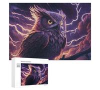 300 PCS Jigsaw Puzzles for Teenagerss Thunderstorm Owl Artwork Puzzles for Adults DIY Toys Difficult Challenge Stress Reduction Gifts 300 PCS