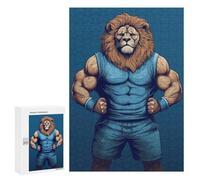 300 PCS Jigsaw Puzzles for Teenagerss Tiger Athlete Bodybuilder Adult Puzzles Hands-on Game Hand Speed Race Fun at Home Activities, 300 PCS