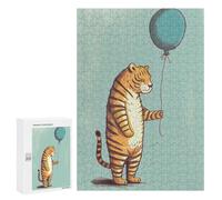 300 PCS Jigsaw Puzzles for Teenagerss Tiger Drawn Puzzles for Adults DIY Toys Difficult Challenge Stress Reduction Gifts 300 PCS
