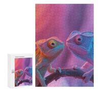 300 PCS Jigsaw Puzzles for Teenagerss Two Chameleons on Branch Adult Jigsaw Toy Wall Decor Precision Cutting Unique Birthday And Gifts 300 PCS