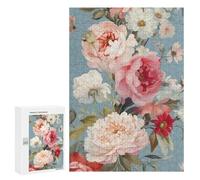 300 PCS Jigsaw Puzzles for Teenagerss Vintage Floral Bouquet Jigsaw Puzzle Toy Wall Decor Difficult Hard Unique Birthday And Xmas Gifts 300 PCS