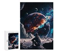 300 PCS Jigsaw Puzzles for Teenagerss Watching Cosmos Puzzles for Adults Brain Teaser Game Analysis And Logic Christmas Birthday Gifts 300 PCS