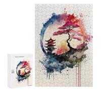 300 PCS Jigsaw Puzzles for Teenagerss Watercolors Japanese 3 Jigsaw for Adults Hands-on Game Difficult Hard Unique Birthday And Gifts 300 PCS