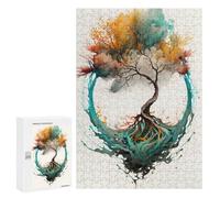 300 PCS Jigsaw Puzzles for Teenagerss Watercolors Tree Adult Jigsaw Toy Wall Decor Precision Cutting Unique Birthday And Gifts 300 PCS