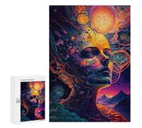 300 PCS Jigsaw Puzzles for Teenagerss Whimsical Cosmic Portrait -1 Jigsaw Puzzle Toy Wall Decor Difficult Hard Unique Birthday And Xmas Gifts 300 PCS