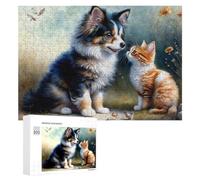 300 PCS Jigsaw Puzzles for Teenagerss Whimsical Pet Friendship Scene Jigsaw Puzzle Toy Wall Decor Difficult Hard Unique Birthday And Xmas Gifts 300 PCS