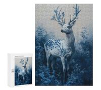 300 PCS Jigsaw Puzzles for Teenagerss White Deer In Forest Jigsaws for Adults Hands-on Game Presents for Women Help The Brain Exercise 300 PCS