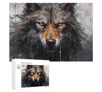 300 PCS Jigsaw Puzzles for Teenagerss Wild Wolf Spirit Art Print Jigsaw Puzzle Toy Wall Decor Difficult Hard Unique Birthday And Xmas Gifts 300 PCS