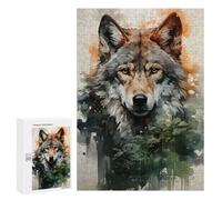300 PCS Jigsaw Puzzles for Teenagerss Wolf Folk Puzzles for Adults Brain Teaser Game Analysis And Logic Christmas Birthday Gifts 300 PCS