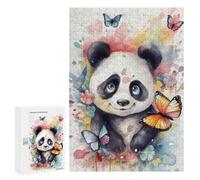 300 PCS Jigsaw Puzzles Funny Little Panda Bear Jigsaw for Teenagerss Precision Cutting Fun Activities at Home Challenging Game And Family Play 300 PCS