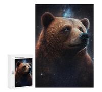 300 PCS Jigsaw Puzzles Galactic Bear Portrait -2 Jigsaws for Adults Anti-Stress Toys Staycation Kill Time Parent-child Interaction 300 PCS