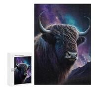 300 PCS Jigsaw Puzzles- Galactic Bull Majesty Jigsaw for Adults Relaxing Games Staycation Kill Time Deal As Gifts for The Whole Family 300 PCS