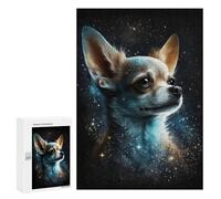 300 PCS Jigsaw Puzzles- Galactic Chihuahua Portrait Jigsaw for Adults Relaxing Games Staycation Kill Time Deal As Gifts for The Whole Family 300 PCS