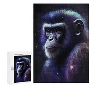 300 PCS Jigsaw Puzzles Galactic Chimpanzee Portrait-6 Jigsaw Puzzles for Teenagerss But Fun And Humorous Every Piece Is Unique - Learning Educational Toys 300 PCS