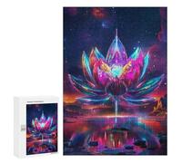 300 PCS Jigsaw Puzzles Galactic Lotus Reflections Puzzles for Teenagers Enhance Memory Difficult And Challenge Brainteaser Family Games 300 PCS