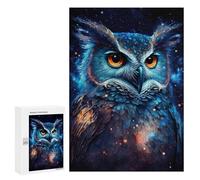 300 PCS Jigsaw Puzzles Galactic Owl Art Print Jigsaws for Adults Anti-Stress Toys Staycation Kill Time Parent-child Interaction 300 PCS