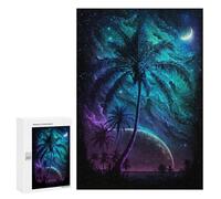 300 PCS Jigsaw Puzzles- Galactic Palm Paradise -2 Jigsaw for Adults Relaxing Games Staycation Kill Time Deal As Gifts for The Whole Family 300 PCS