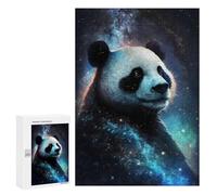 300 PCS Jigsaw Puzzles Galactic Panda Art Print Jigsaw Puzzles for Teenagerss But Fun And Humorous Every Piece Is Unique - Learning Educational Toys 300 PCS