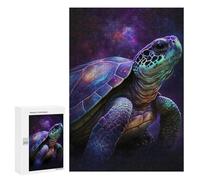 300 PCS Jigsaw Puzzles Galactic Turtle Art Print-1 Jigsaw Puzzles for Teenagerss But Fun And Humorous Every Piece Is Unique - Learning Educational Toys 300 PCS