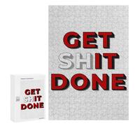 300 PCS Jigsaw Puzzles- Get Shit Done Jigsaw for Adults Relaxing Games Staycation Kill Time Deal As Gifts for The Whole Family 300 PCS