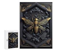 300 PCS Jigsaw Puzzles Golden Honey Bee Jigsaw for Teenagerss Precision Cutting Fun Activities at Home Challenging Game And Family Play 300 PCS