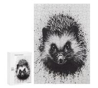300 PCS Jigsaw Puzzles Hedgehog Handdrawn Jigsaw for Adults Fun Games Perfect Decoration Unique Gifts for Birthday And Christmas 300 PCS