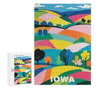 300 PCS Jigsaw Puzzles Iowa My Home Jigsaws for Adults Anti-Stress Toys Staycation Kill Time Parent-child Interaction 300 PCS