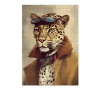 300 PCS Jigsaw Puzzles Leopard Cheetah Jag Fable Adult Jigsaw Puzzle Hands-on Game Hand Speed Race Unique Gifts for Birthday And Christmas 300 PCS