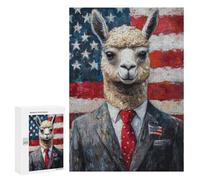 300 PCS Jigsaw Puzzles Llama President Art Print Puzzles for Teenagers Enhance Memory Difficult And Challenge Brainteaser Family Games 300 PCS