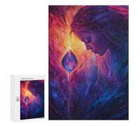 300 PCS Jigsaw Puzzles Magical Fire Drop Painting Puzzles for Teenagers Enhance Memory Difficult And Challenge Brainteaser Family Games 300 PCS