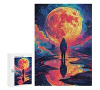 300 PCS Jigsaw Puzzles Magical Moonlit Journey Jigsaws for Adults Puzzle For Family Fun Difficult And Challenge Educational Family Game 300 PCS