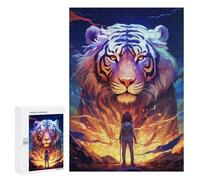 300 PCS Jigsaw Puzzles Magical Tiger Encounter -1 Jigsaw Puzzles for Teenagerss But Fun And Humorous Every Piece Is Unique - Learning Educational Toys 300 PCS