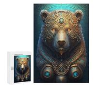 300 PCS Jigsaw Puzzles Mystical Cosmic Bear Jigsaw for Teenagerss Precision Cutting Fun Activities at Home Challenging Game And Family Play 300 PCS