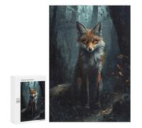 300 PCS Jigsaw Puzzles Mystical Forest Fox Adult Jigsaw Puzzles Enhance Memory Educational Challenge Toys Educational Games 300 PCS