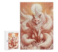 300 PCS Jigsaw Puzzles Nine Tailed Kitsune Jigsaw for Teenagerss Precision Cutting Fun Activities at Home Challenging Game And Family Play 300 PCS
