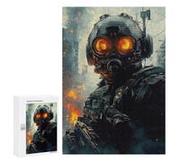 300 PCS Jigsaw Puzzles Post-Apocalyptic Warrior Armor Jigsaws for Adults Puzzle For Family Fun Difficult And Challenge Educational Family Game 300 PCS